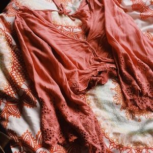 Pink Crop Long Embroidered Sleeves